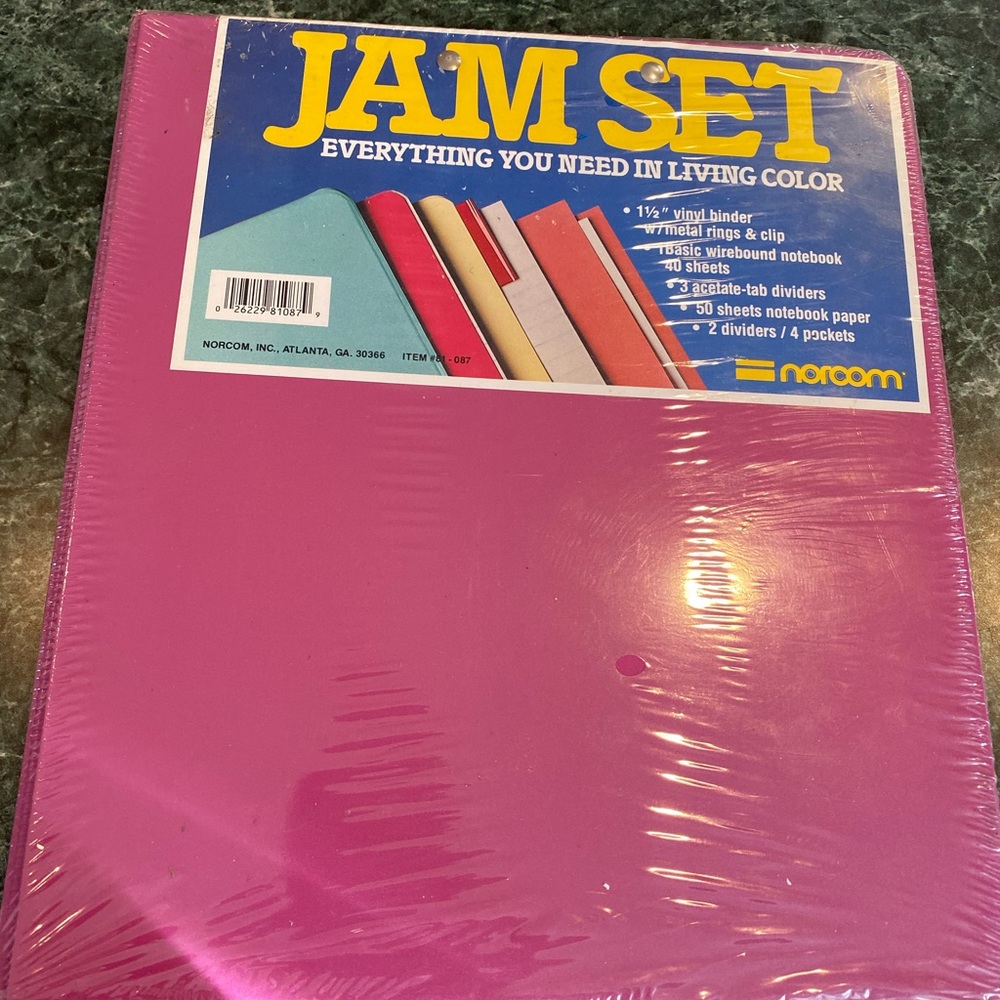 Vintage Norcom Purple JAM SET Binder Bundle NEW.!!
